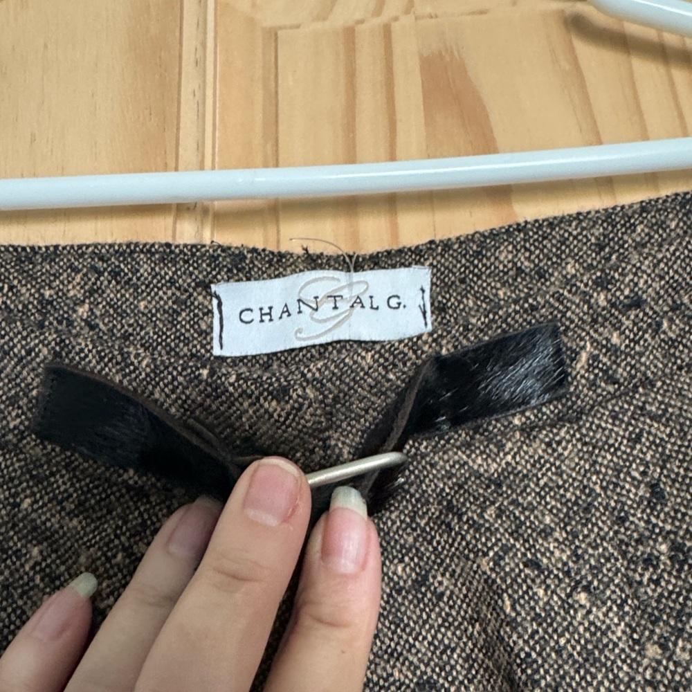 Chantal G. Brown Tweed Skirt